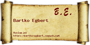 Bartko Egbert névjegykártya