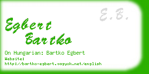 egbert bartko business card